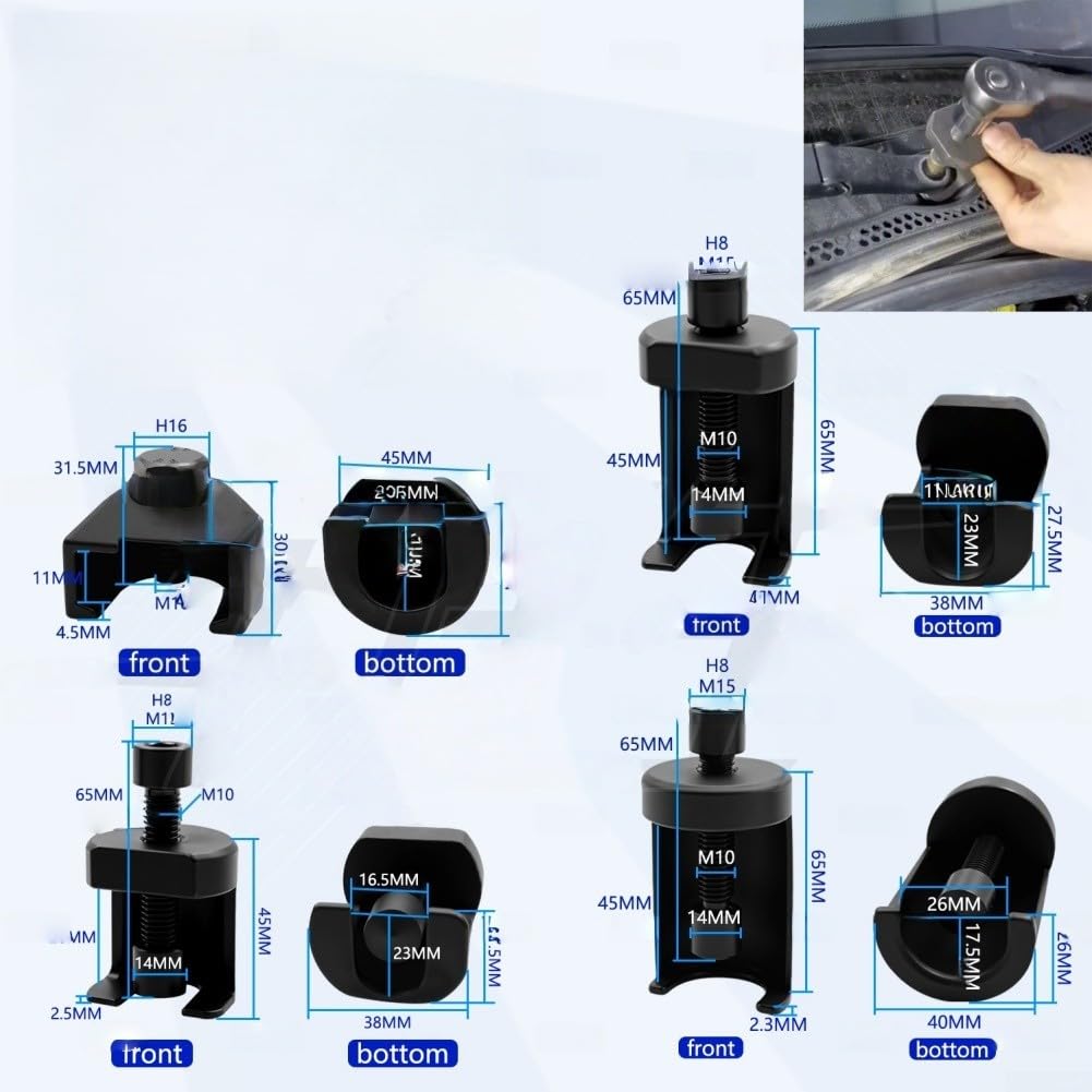 Set di 6 estrattori per braccio tergicristallo in acciaio al cromo vanadio per polo per Opel per Astra per Zafira per corsa per bmw per Mercedes Honda per Crv per Jazz per accordo per A3 per A4 A5 per