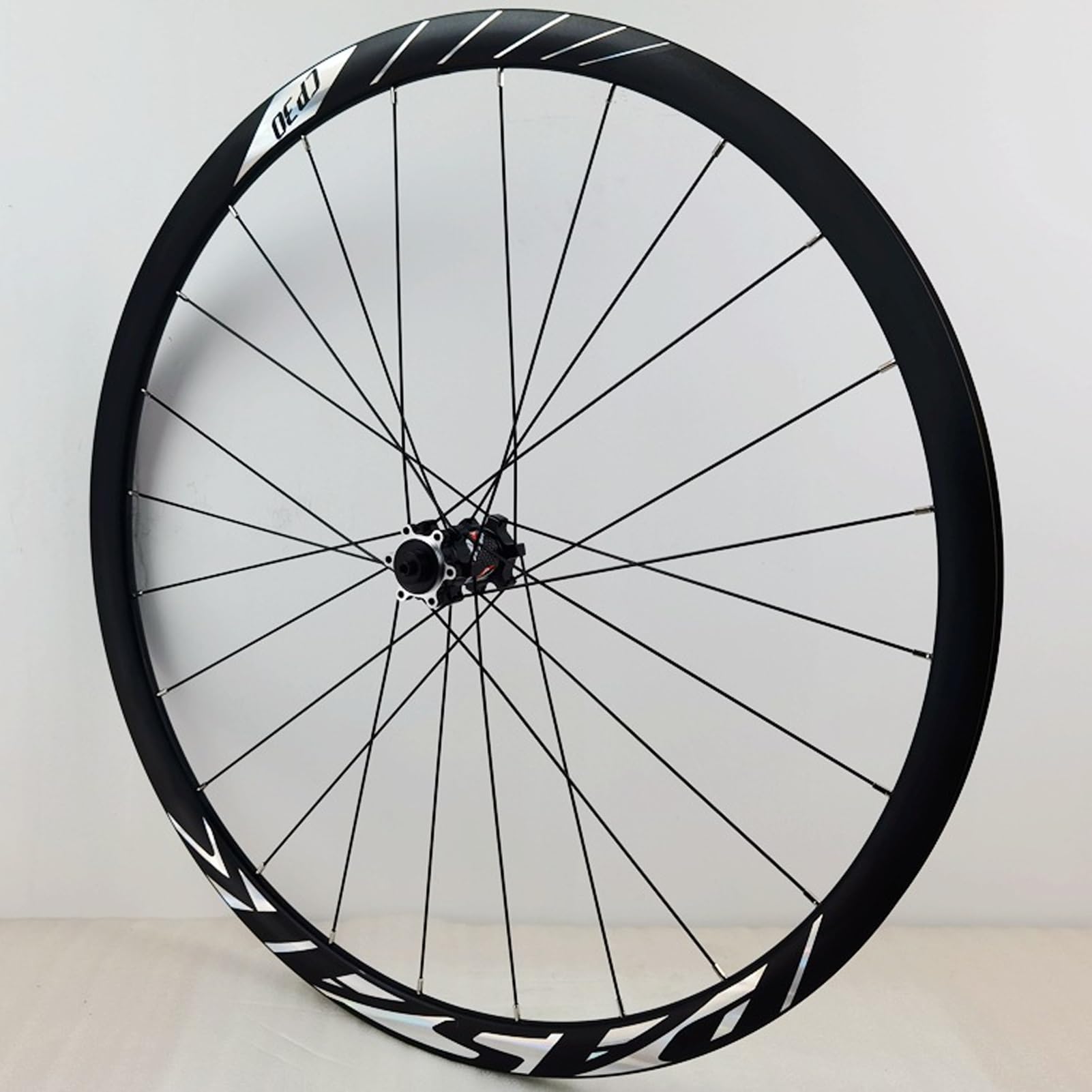 Ruedas de Bicicleta de Carretera 700C Juego Ruedas Ciclismo Carreras Buje Delantero Trasero 7075 Aluminio Freno de Disco de Seis Pines Rueda de Bicicleta de Altura de Llanta De 30 MM 24 Orificios for