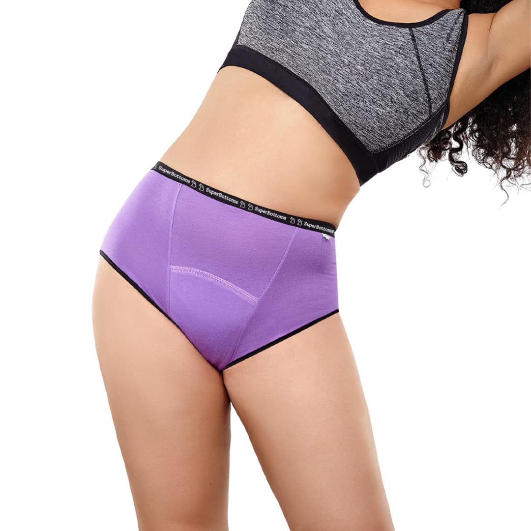 superbottoms MaxAbsorb® Period Underwear | Period Panty for Women | 8Hr Absorption | No Leaks, No Stains | High Waist, Full Coverage | Bamboo Fabric + Cotton(Lilac,Size:L) (B0BJ6GTKLP) Amazon Price History, Amazon Price Tracker