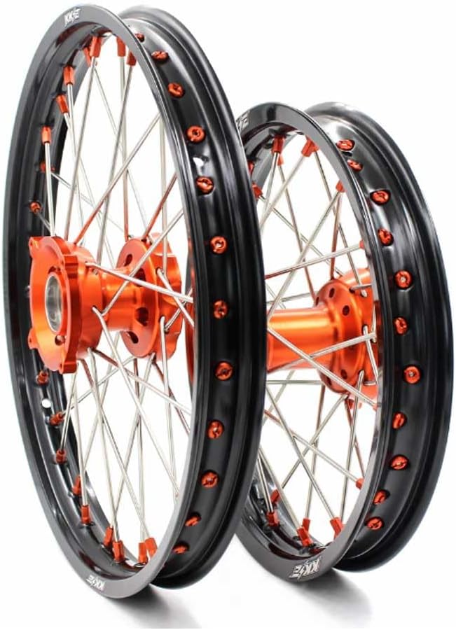 KKE 1.6 * 19''&1.85 * 16'' CNC Wheels Fit KTM85 SX 2021-2024 Husqvarna TC 85 GAS GAS MC85 2021-2024 Orange Mini Bike