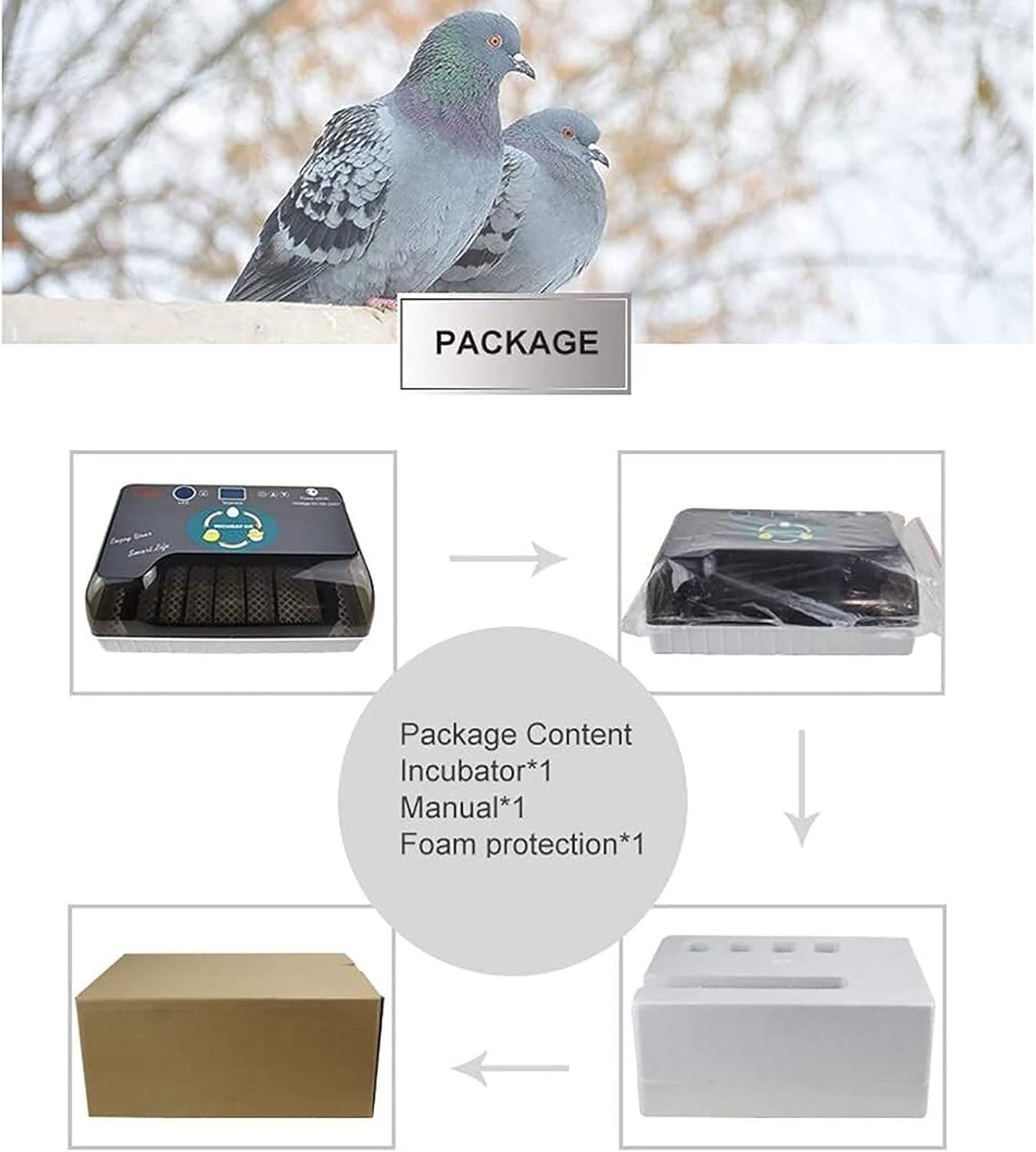 Egg Incubator Incubator for Eggs Egg Incubator Mini 12 Machine Fully Automatic Digital LED Turning