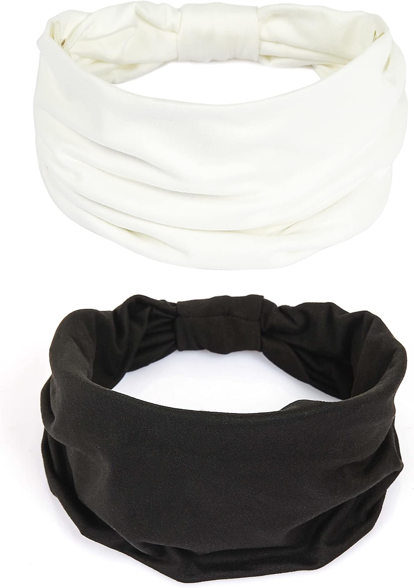 Wide Headbands for Women Boho Knotted African Yoga Running Sports Workout Head Wraps