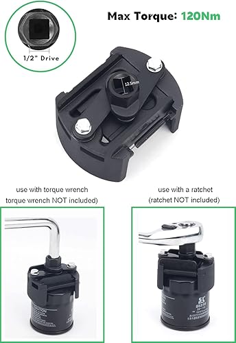 Miniatura 5 de Juego de llaves de filtro de aceite ajustables, kit de herramientas de extracción de filtro de aceite de alta resistencia, juego de enchufes
