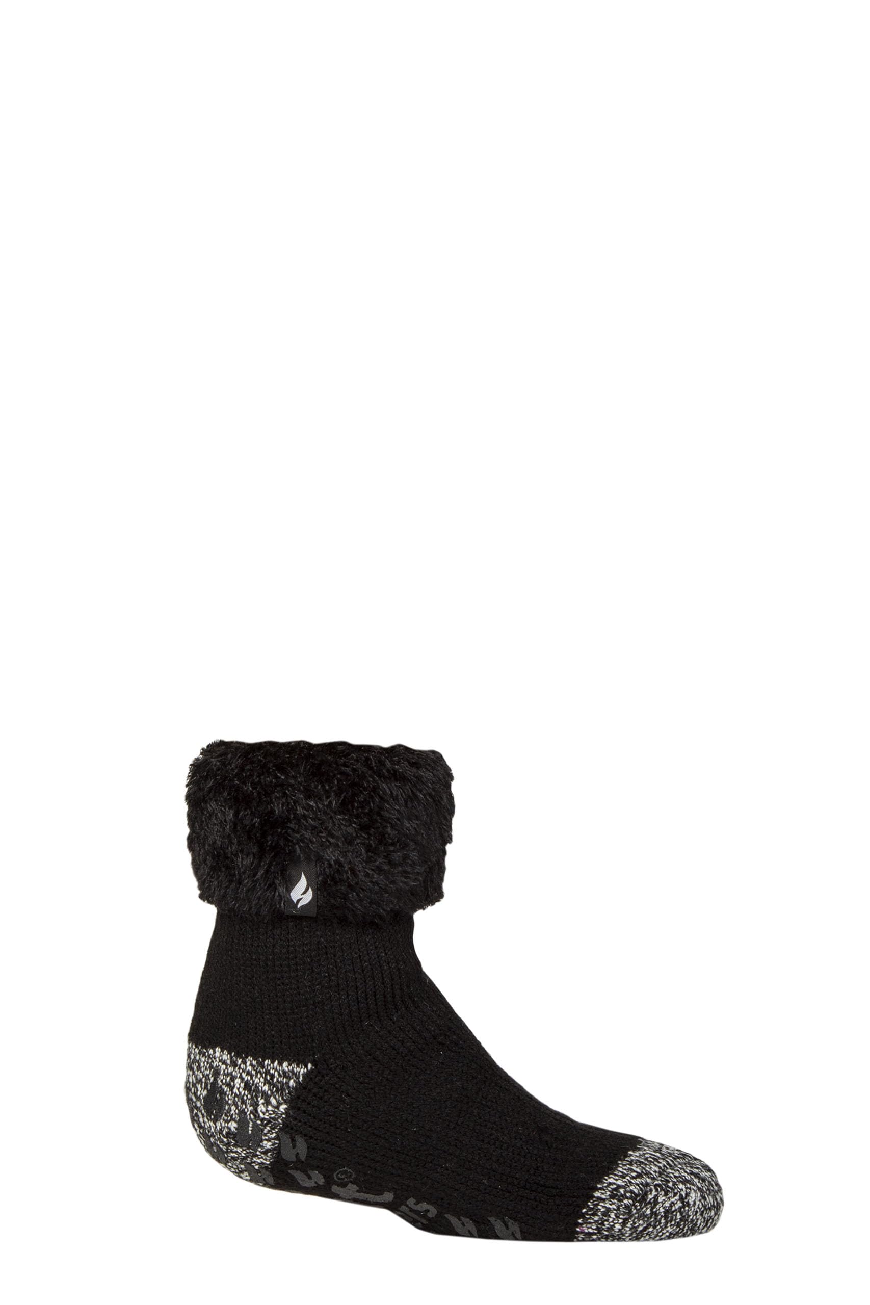 Heat Holders Unisex Kids Queenstown Black Sockshop Kids Socks - Plain Lounge Socks, Thermal, Winter Warm, 1 Pair, Ages 8-12 Years