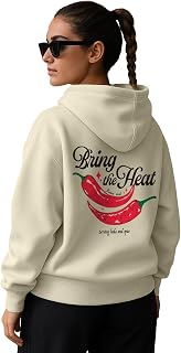 JUNEBERRY® Polycotton Spun Oversized Fit Drop Shoulder Hooded Sweatshirt Full Sleeves Back Graphic Printed Jumper Hoodie f... Price In India