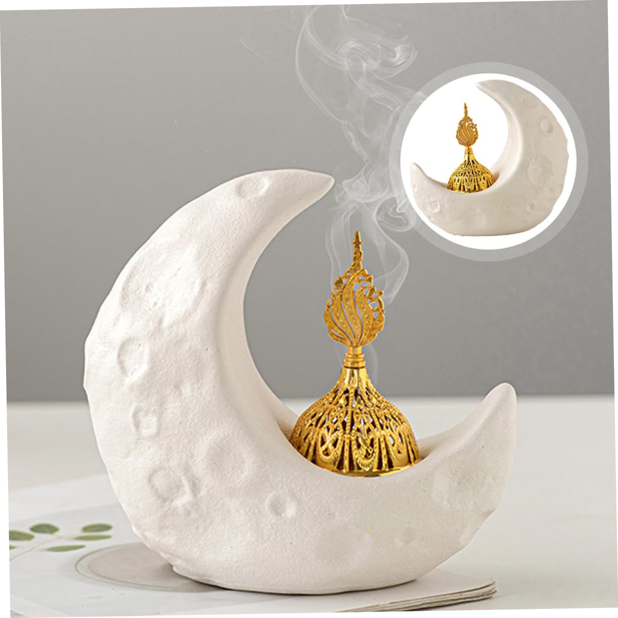 Zerodeko 2stücke Ramadan Aromatherapie Weihrauchbrenner Handgefertigter Dekorativer Räuchergefäß Für Zuhause Büro Yoga Und Meditation Einfache Und Langlebiges Design