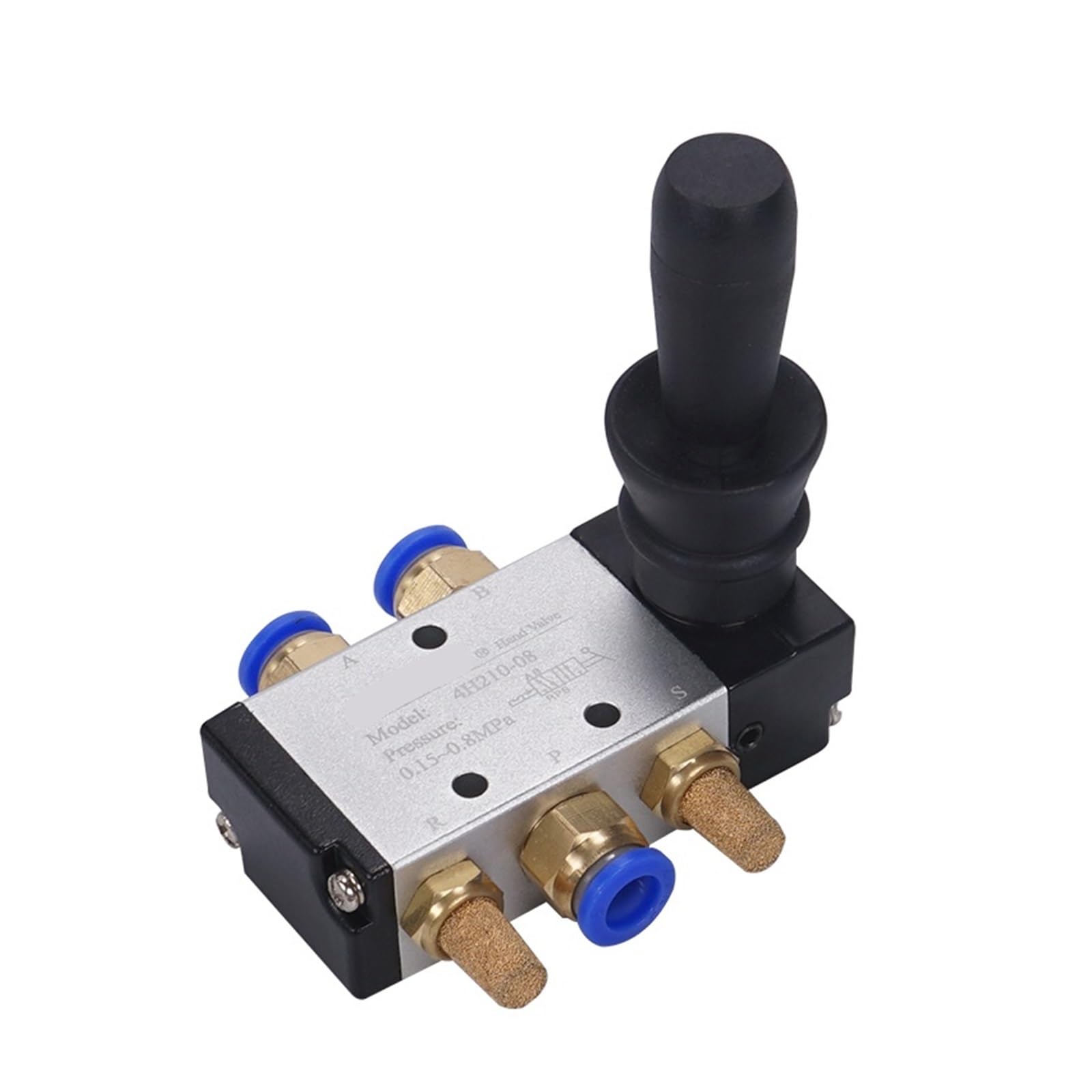 4H210-06/08 4H310-08/10 4H410-15 2 Position 5 Port Handle Operated Pneumatic Hand Valve with Silencer and Accessories(12mm,4H310-10)