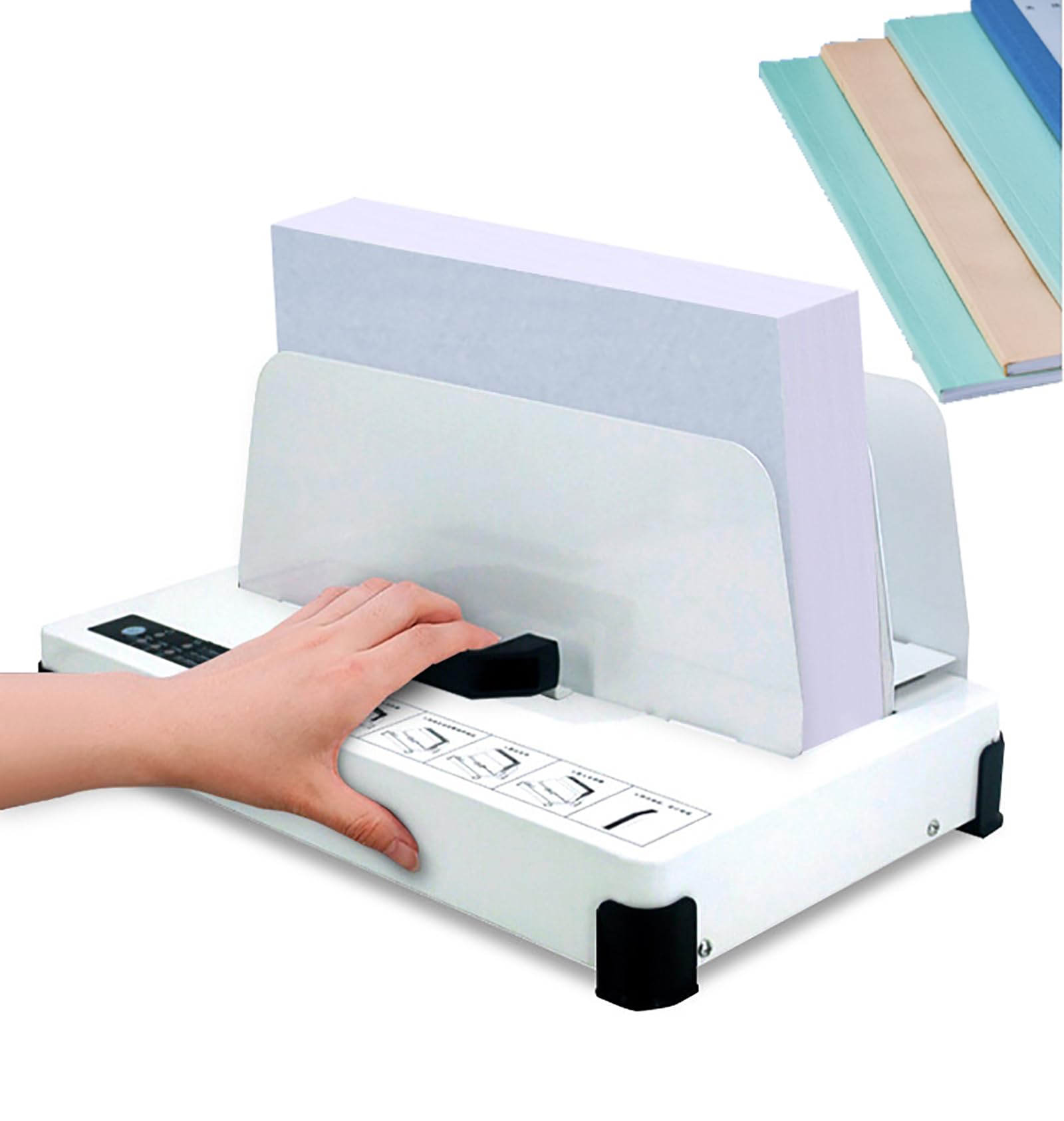 Machine à relier à chaud électrique avec réglage de la température pour la reliure de documents