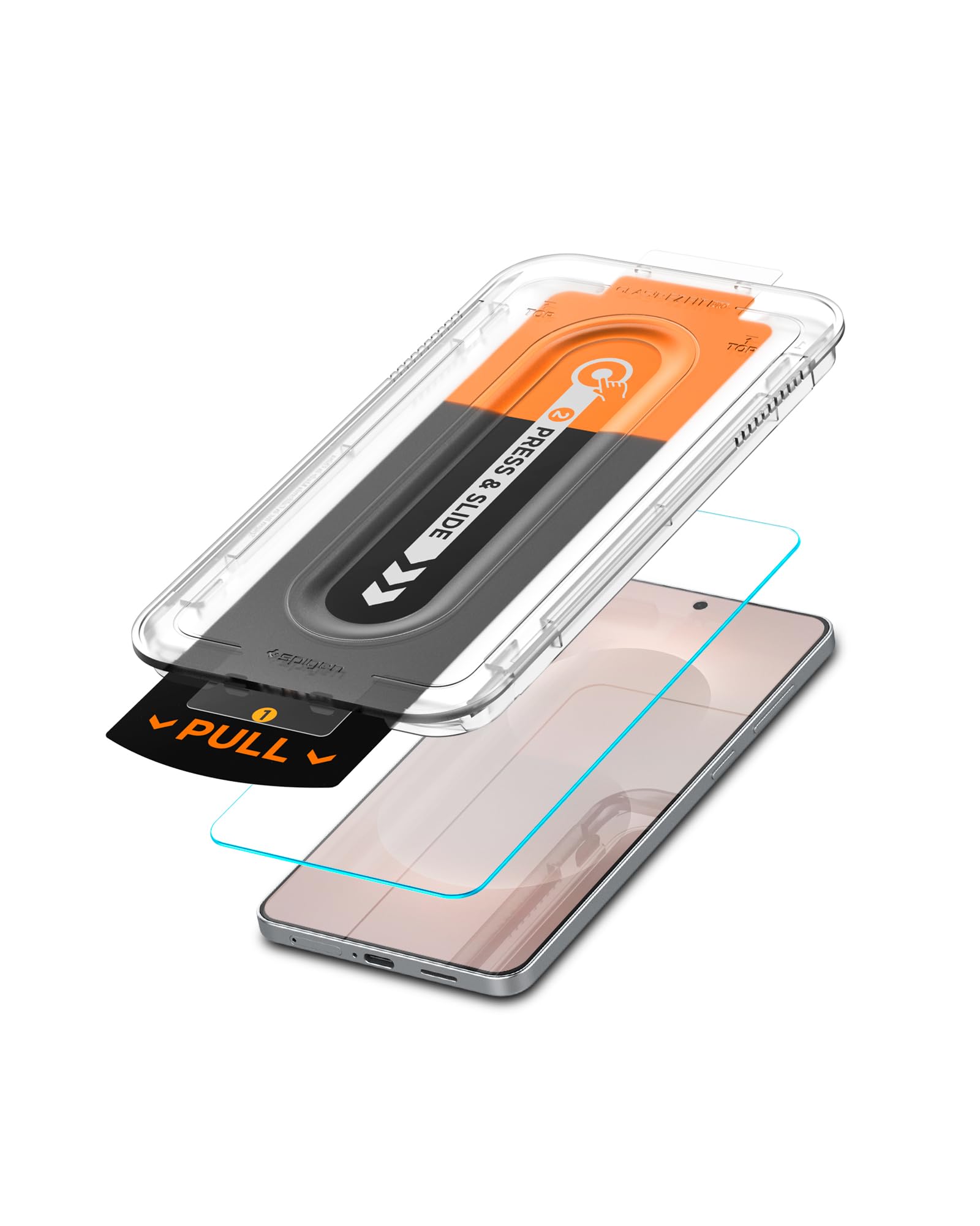 Spigen Glas.tR EZ Fit Pro Tempered Glass Screen Protector for Samsung Galaxy S25 Edge, 2 Pack, Installation kit included, Scratch-Resistant, 9H Hardness