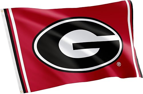 Desert Cactus Bandera de la Universidad de Georgia Bulldogs UGA Dawgs banderines 100 poliéster para interiores y exteriores 3 x 5 diseño K