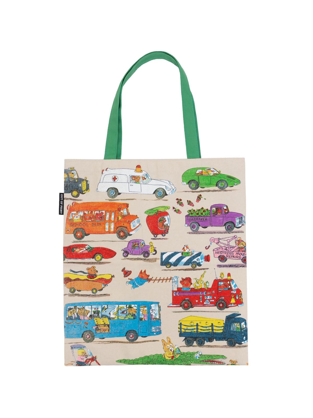 Out of Print Richard Scarry Cars and Trucks and Things That Go tote bag