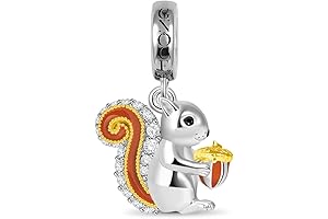 Squirrel Pendant 925 Sterling Silver Animal Charm Authentic Gift Idea