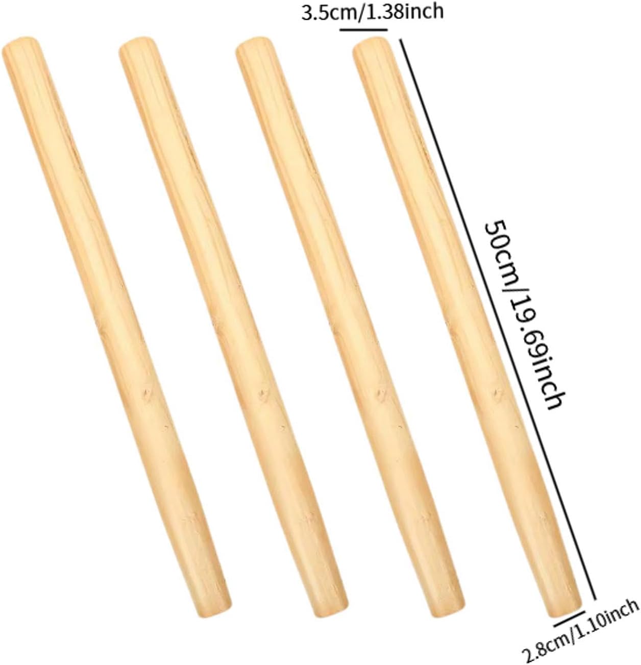 4 Pieces of Hammer Handle Replacement Accessories for Carpentry Home Pieces, 50 cm