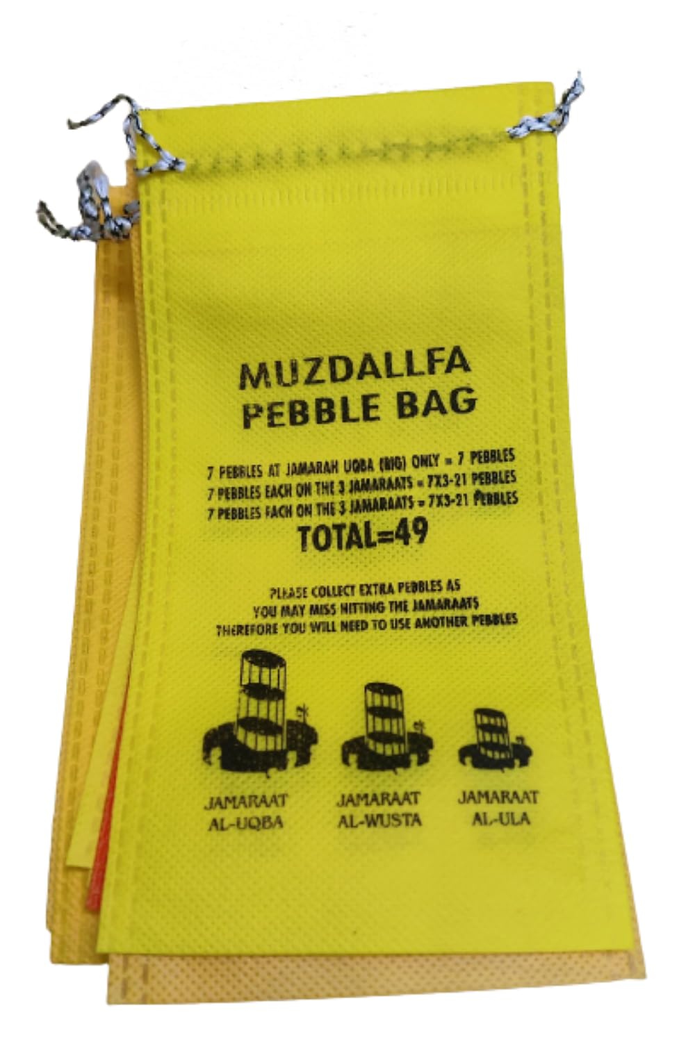 RBLISS CG Pebble Bag (Pouch) - Pack of 12 - Cotton Jute - Traditional Unisex Hajj Kankari Bag-image-41