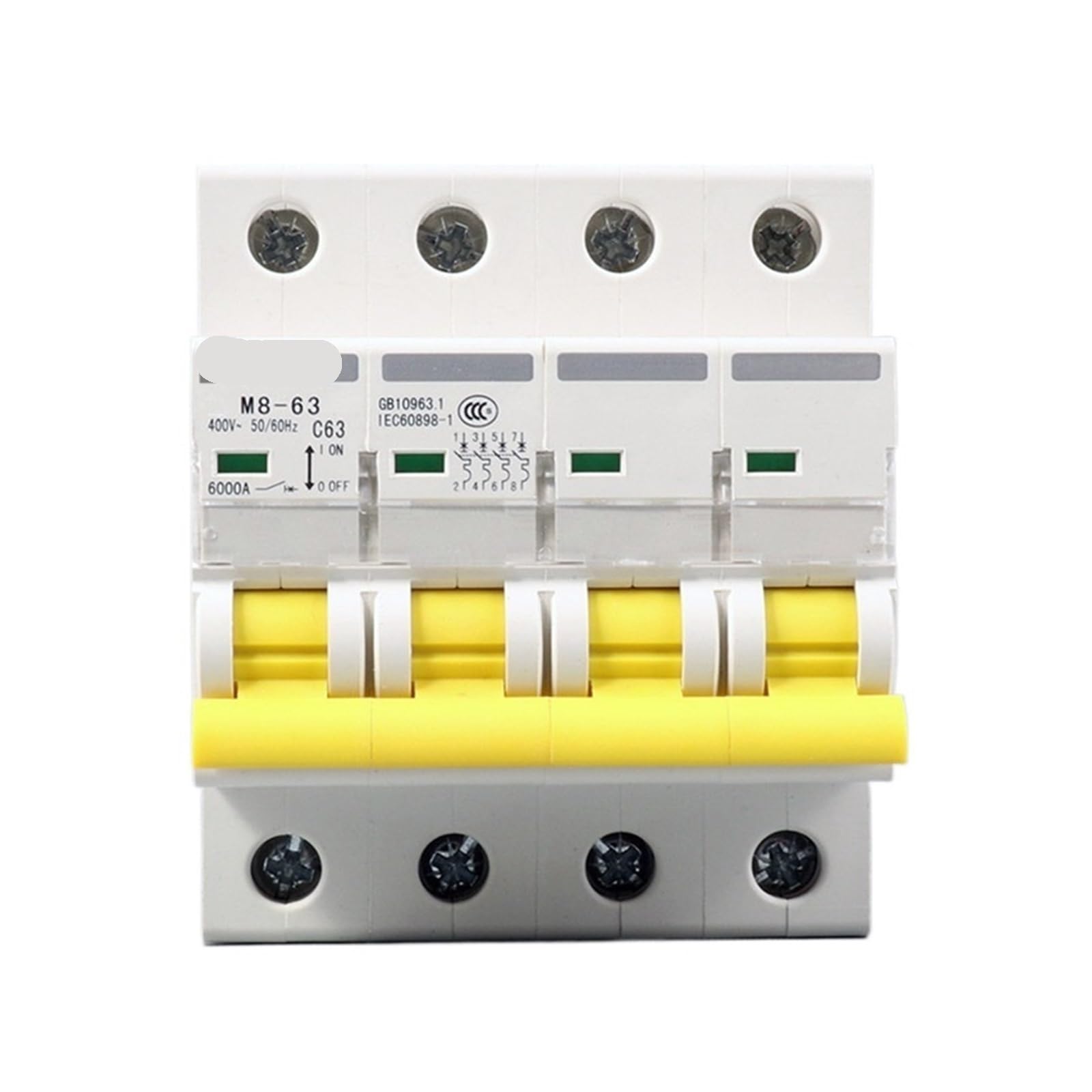 Disjoncteur miniature MCB-M8 4P 10A à haute capacité de rupture pour réseau stable