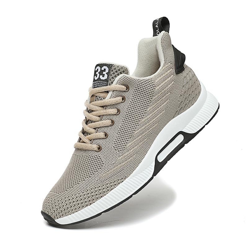 Elevator Shoes Men Elevator Sneakers Invisible Height Increasing 2.4 Inches Taller Elevator Sports Mesh Height Boosting Shoes