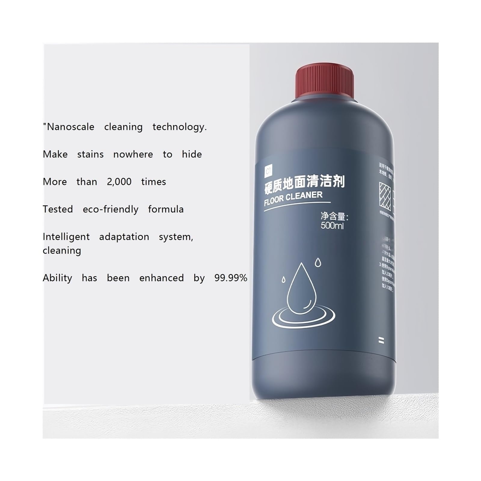Detergente concentrato for pavimenti duri da 500 ml, formula senza aloni e ad asciugatura rapida, compatibile con la lavasciuga pavimenti Dyson Washg1, delicato su piastrelle e superfici in legno.