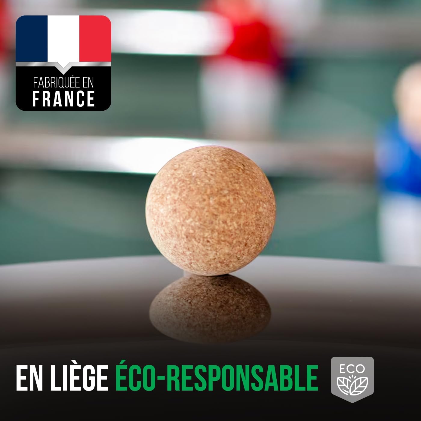 Set of 5 Brown Cork Table Football Balls - For Family or Competitive Game Fluid and Controlled - Control, Comfort, Universal Compatibility