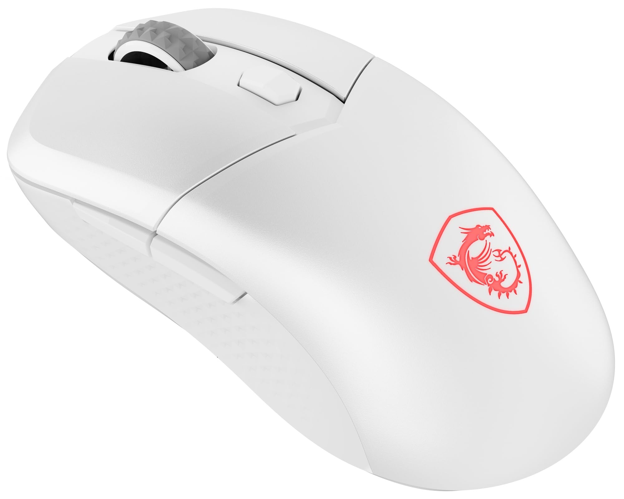 MSI Versa 300 Wireless White Gaming Mouse, 8000 DPI, 30M+ Clicks Kailh Switch, Optical Sensor, Ergonomic Ambitextrous Hand Design, RGB Light