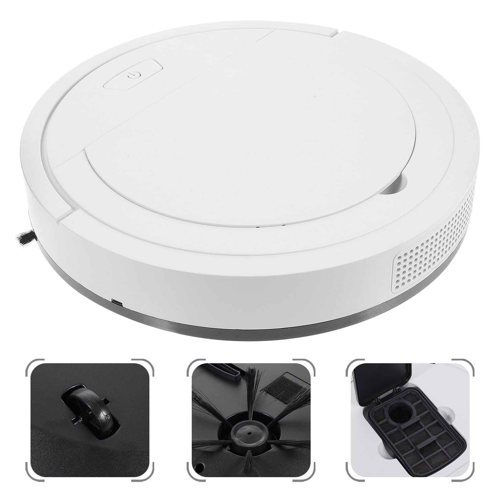 ULTECHNOVO Robot Aspirador y Trapeador Inteligente USB, Máquina de Limpieza Robótica Doméstica, Succión Potente para Suelo y Pelo, Adecuado para Hogar y Uso Diario
