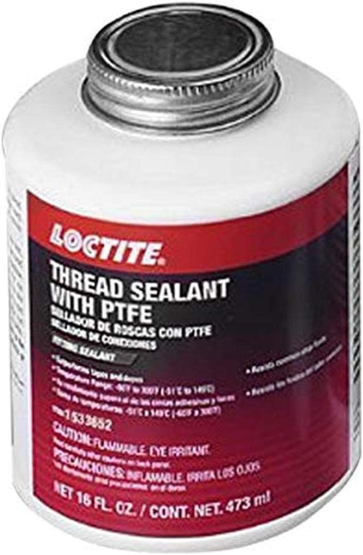 LOCTITE1533652 Thread Sealant Brush Top Cap with PTFE, 16-oz.