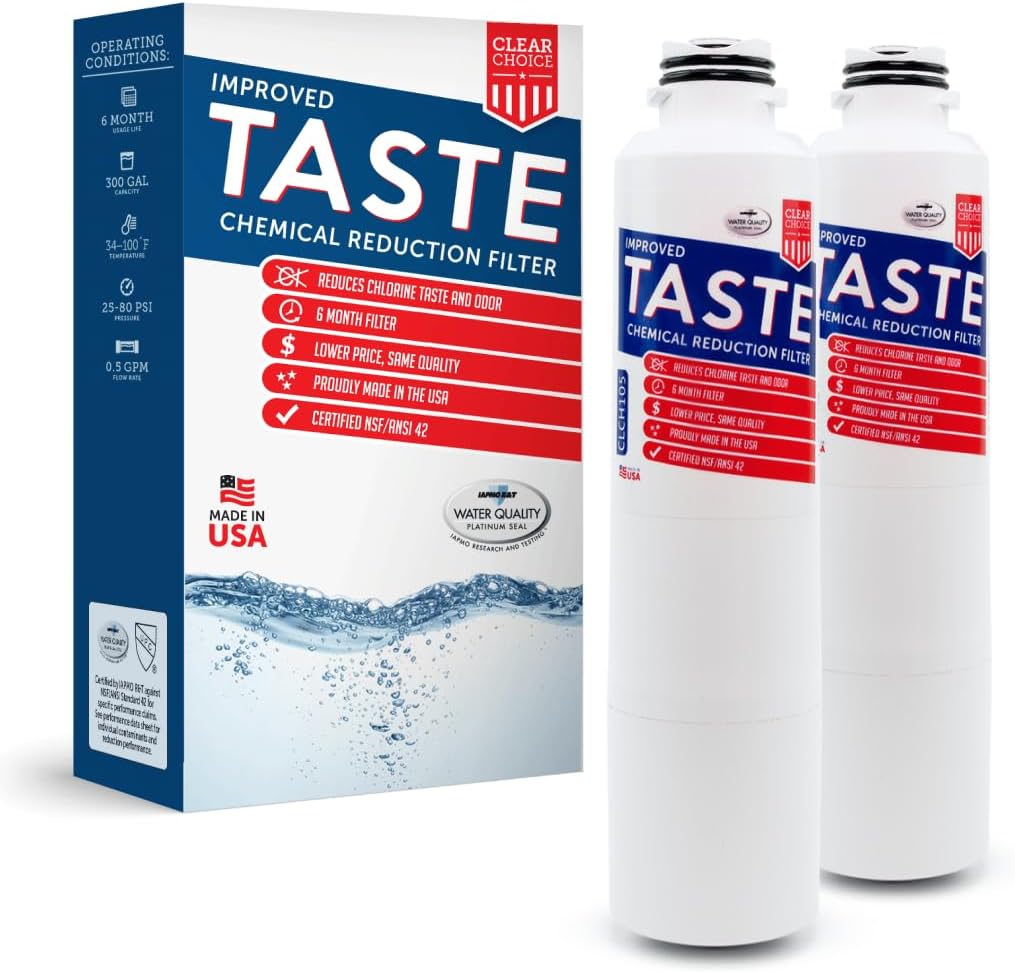 Clear Choice Compatible Replacement for Samsung DA29-00019A, DA29-00020A, DA29-00020B Refrigerator Water Filter, NSF/ANSI 42 Certified, Box of 2, Made in the USA