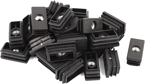 IIVVERR Muebles Mesa Silla Rectángulo Forma Ajustable Nivelación Pies 1.575x0.787x0.709 in 30pcs (Muebles Mesa Silla Rectángulo Forma Pies de