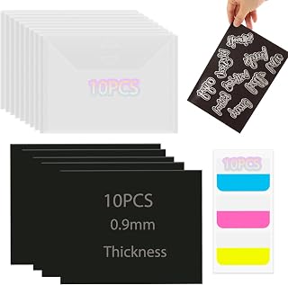 30Pcs/Set Magnetic Sheets for Dies Storage Stamp and Die Storage Pockets Die Cut Storage Multi-Function Magnetic Storage Cards Set with Label Stickers for Card Making Supplies (0.9 mm Thickness