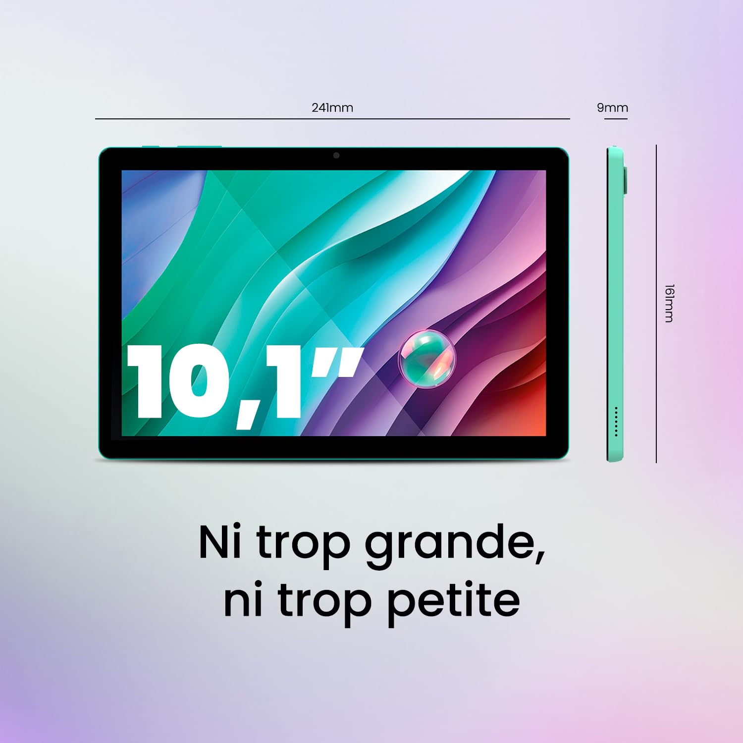 Tablette SPC Gravity 10,1″ – Octa-Core 4Go RAM 64Go + 512Go Extensible – Batterie 9,5h – Android 14 – Charge Inversée