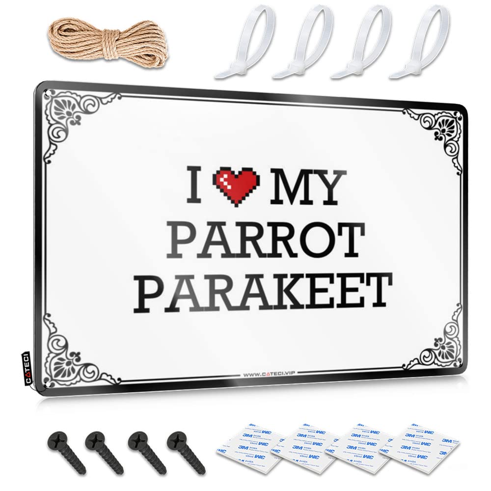 Wall Art Scandinavian Man Cave Stuff Ideas I Love My Parrot Parakeet - Vintage Wall Decor For Farm(20X30CM)