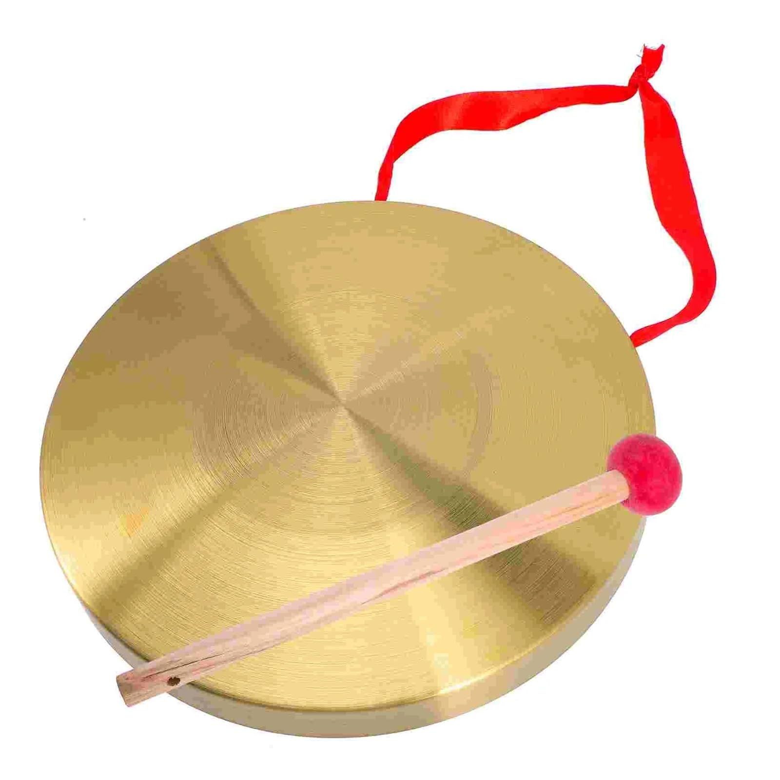 Loud Chinese Gong Instrument Portable Copper Gong Warning Percussion Instrument Funny Percussion Instrument