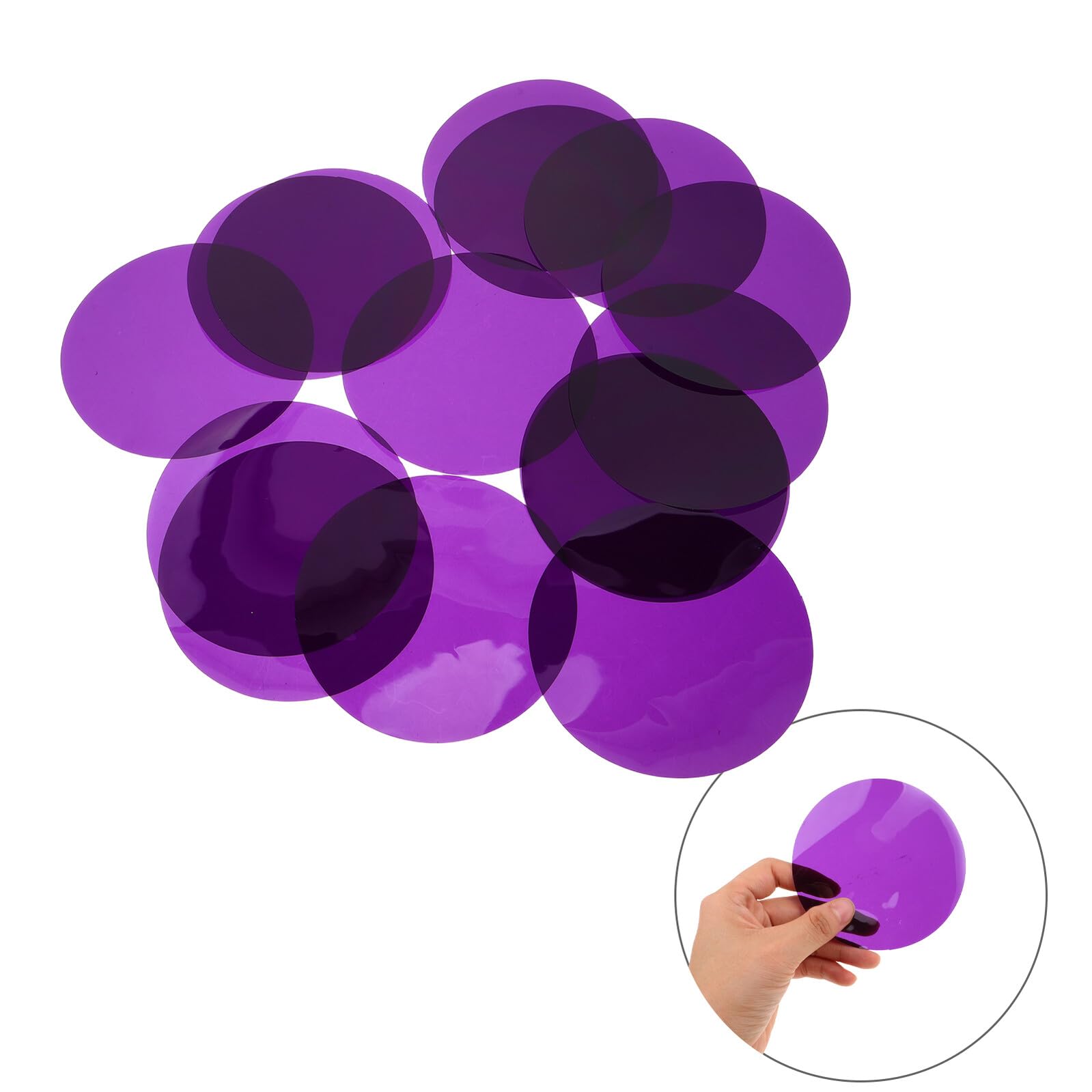 Lot de 15 Filtres Lumière Chaude Autocollants Film Couleur pour Lumières Gels De Correction De Couleur pour Spots Encastrés Downlights Studio Photo Et Scène