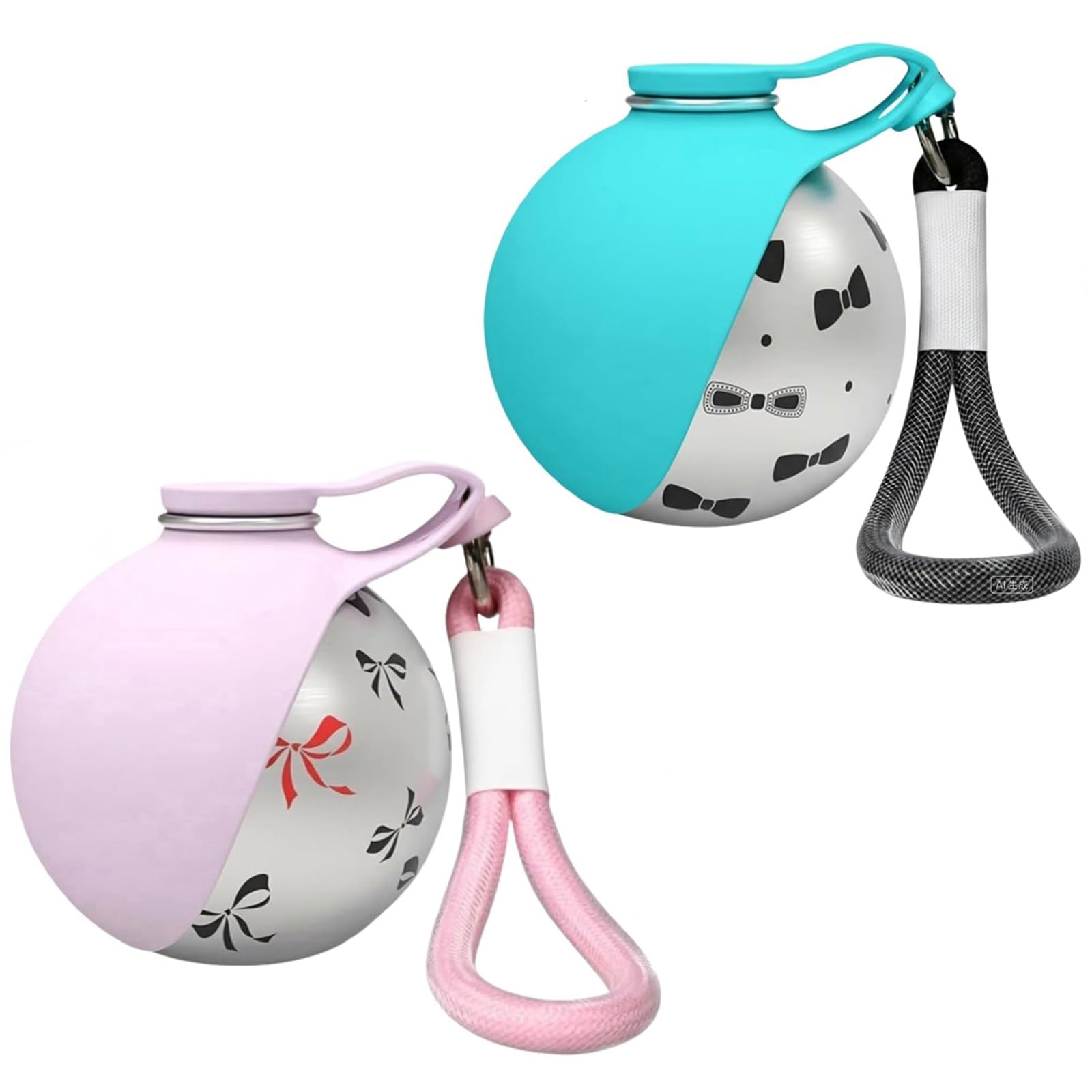 2-in-1 Dog water bottle,Stainless dog travel water bottle 285ml,Leak-Proof,Compact & Foldable Pet with Silicone Bowl,One-Hand Operation for Small Dogs Walking & Travel(A)