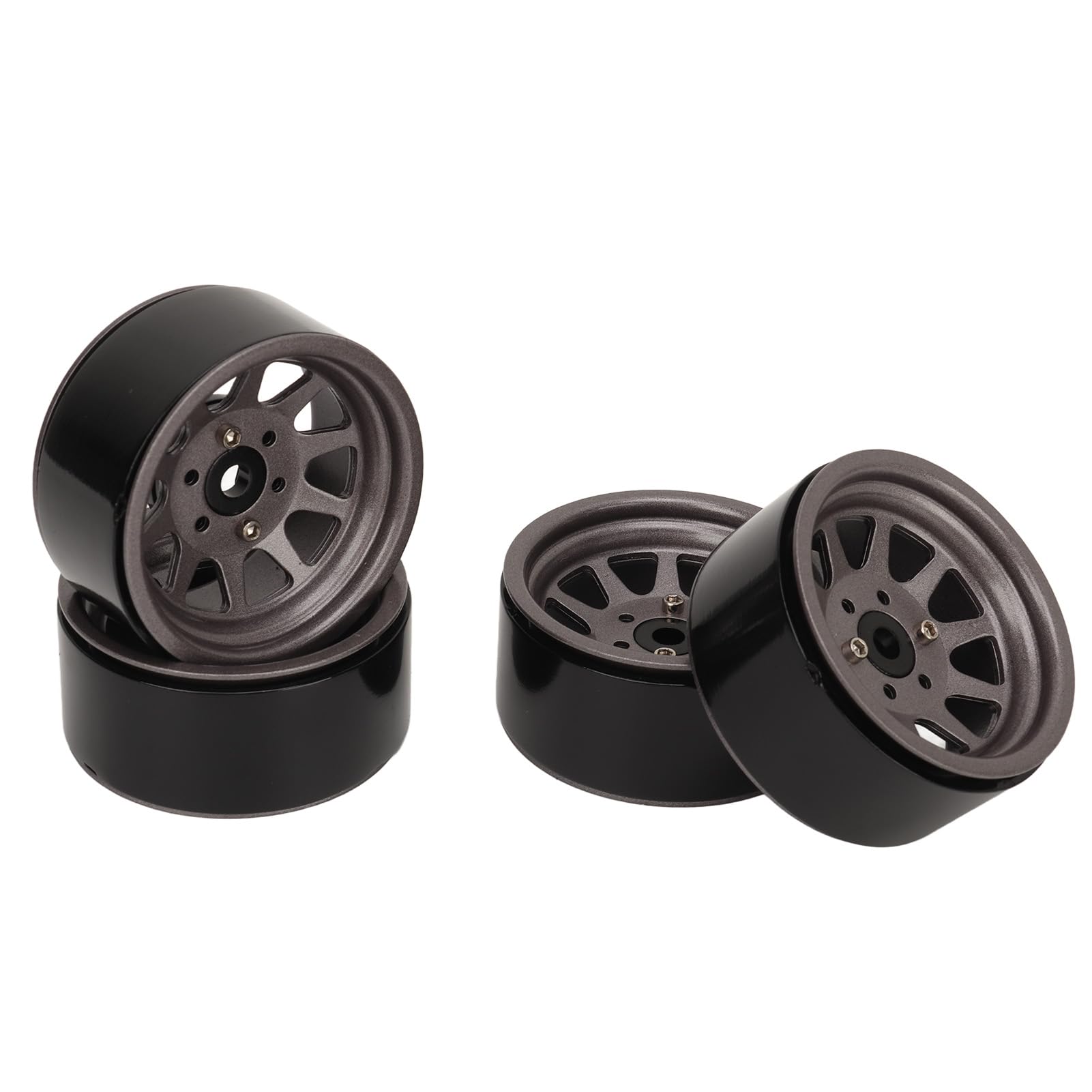 Zestaw 4 felg RC ze stali stopowej cynkowej, uniwersalnych, 1,9 cala, 10 felg, piasta koła do zdalnie sterowanego samochodu gąsienicowego Axial SCX10 II III (Kolor)