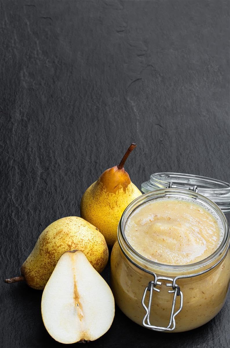 Caramanfruit William-Christ-Birne-Frucht-Püree - 8x 1kg - intensiv süße Birnen, Obst-Püree, frei von Farb- und Konservierungsstoffen, für Cocktails, Müsli, Porridges, Smoothies, als Saft