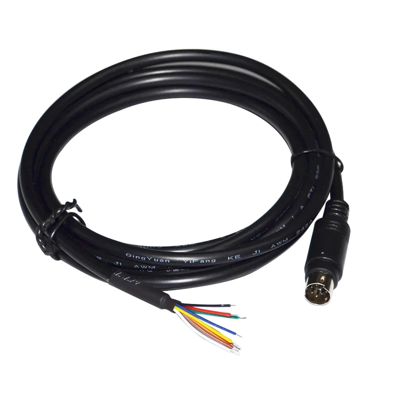6PIN 8PIN Mini DIN Male Connector Serial Adapter Breakout Programming Cable(1.8m,MD8 Male)