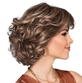 GABOR Gimme Drama Chin-Length Pageboy Long Layered Bob Wig by Hairuwear, Average Cap, GF12-22SS Cappuccino