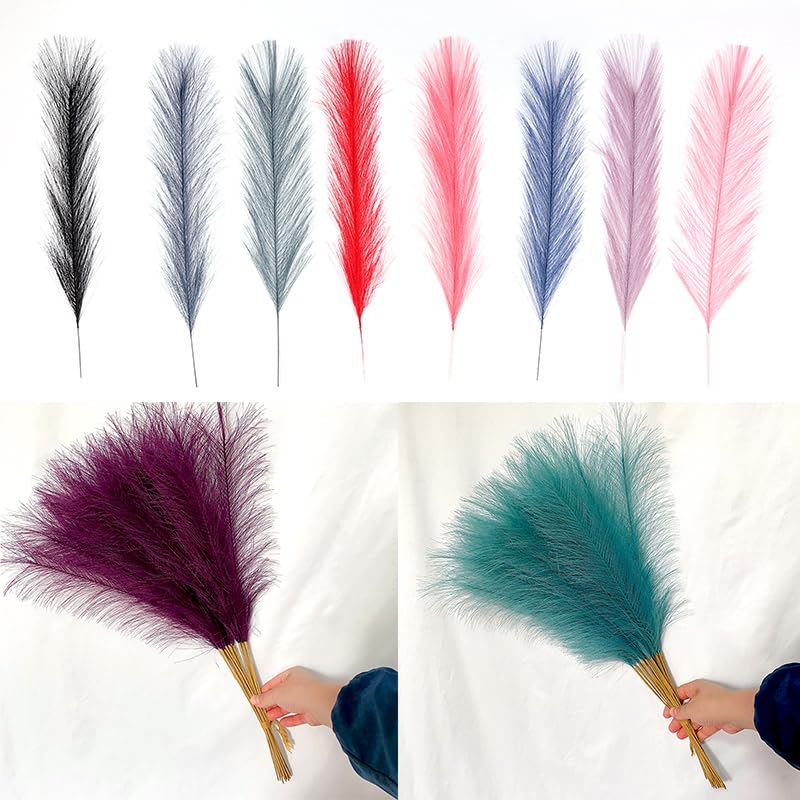 Pampas Grass Grande 10pcs Flores Artificiales Decoración miniatura 6