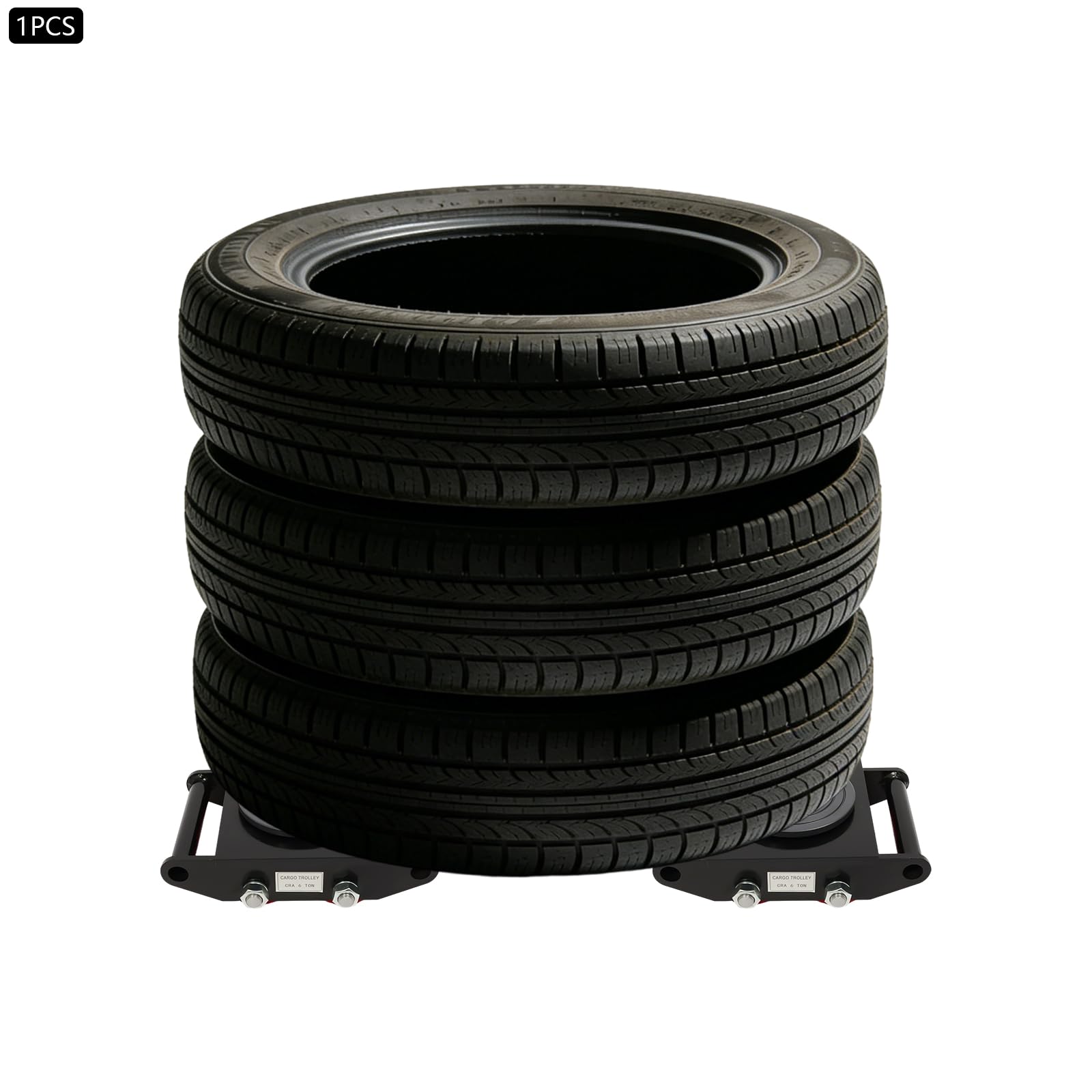Trasloco di macchine 6T,Carrello di trasporto carico pesante,Carrelli di movimentazione auto,Rotazione a 360°,ruote silenziose PU, spostamento facile per mobili,macchina,oggetti pesanti,Nero