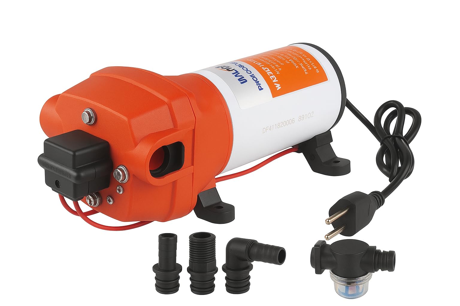 LIGHTEU, Seaflo SFDPA2-045-040-41 - Bomba de membrana de 220 V, 17,0 LPM, 2,8 bar, 41S, autocebante con bomba de diafragma de derivación para agua cuando sea necesario