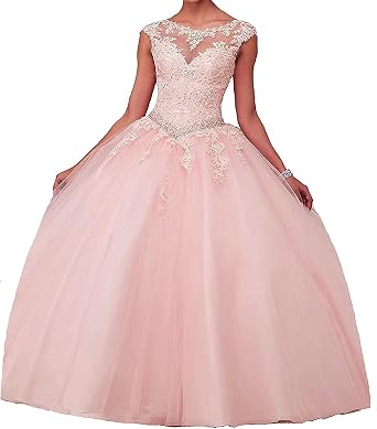 QXMYOO Women Long Prom Dress Ball Gown Quinceanera Dresses Sweet 16 Formal Party Dress