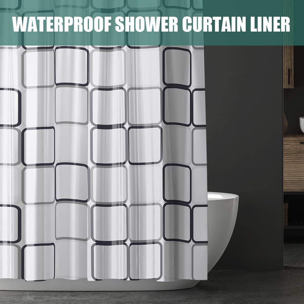 Tenda Doccia 180x200cm | Antibatterica E Lavabile | Con 12 Ganci | Per Bagno Casa O Hotel - Foto 10