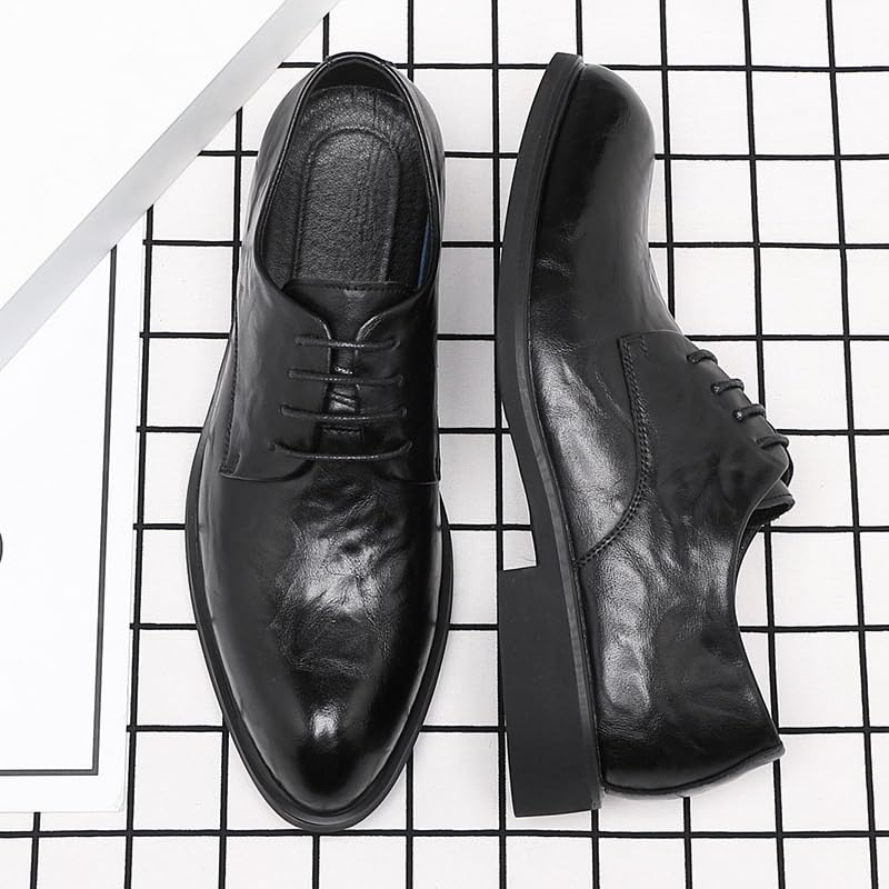 Mens Casual Dress Oxfords Shoes Lace Up Business Office Wedding Formal Modern2