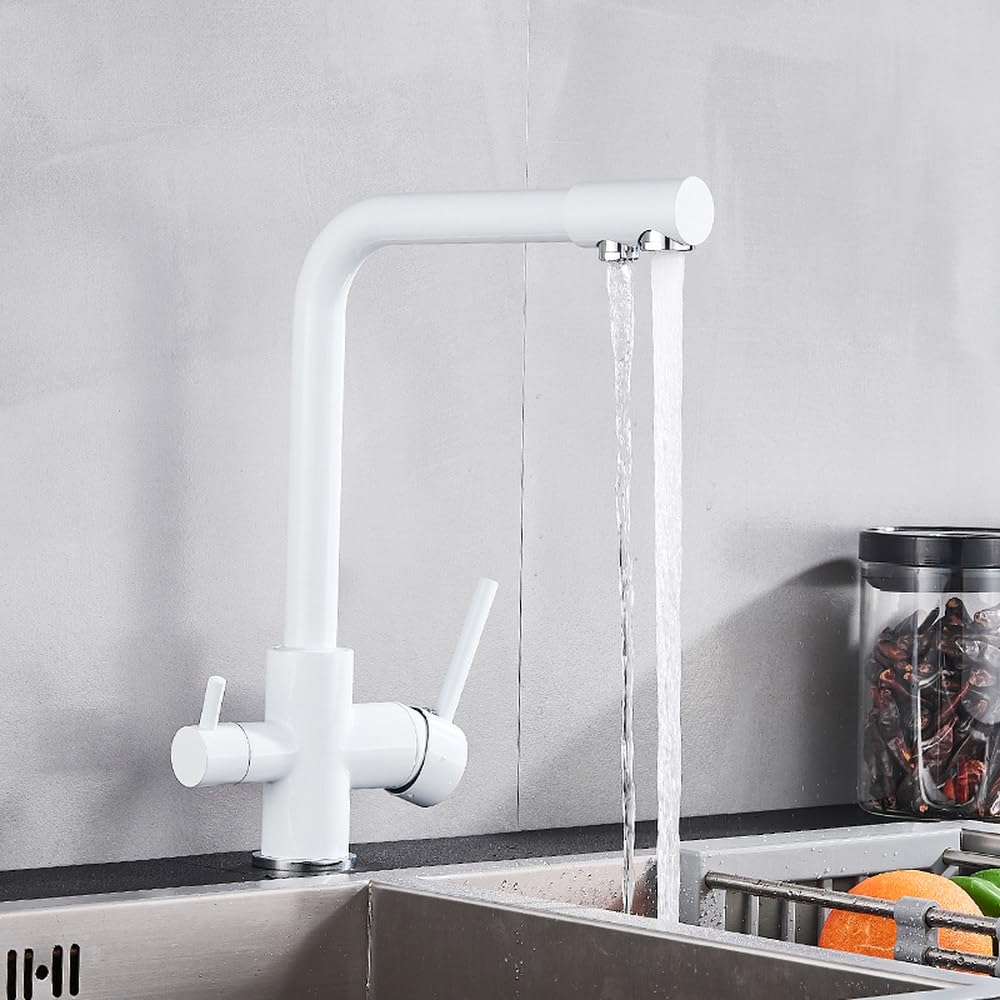 Robinet de cuisine à eau potable rotatif à 360° avec mitigeur chaud et froid