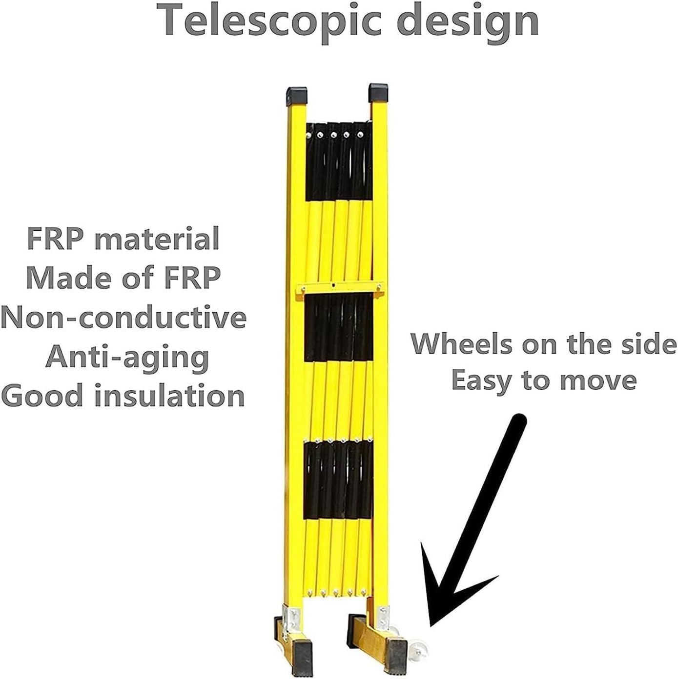 Expandable Mobile Barricade Expandable Mobile Barricade,Security Gate Mobile Parking Barricade High Driveway Fence Retractable Traffic Barricade Folding,Flexible Crowd Co image 5