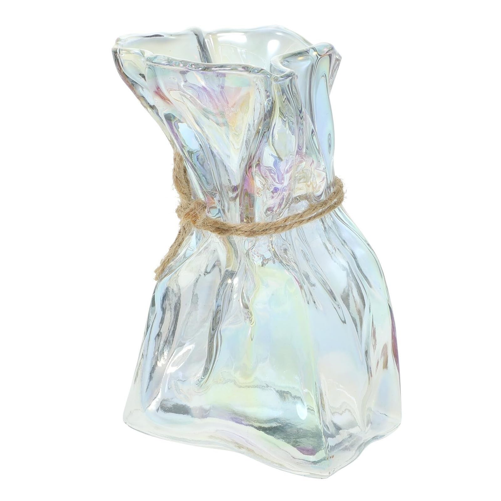 Pretty Irregular Glass Vase Hydroponic Planter Small Floral For Home Décor Table Centerpiece Shelf Decorations