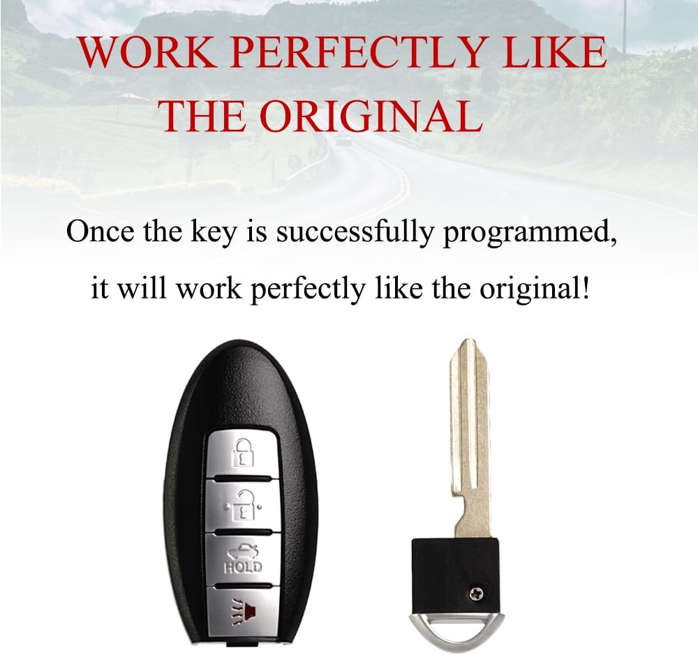MechanMagic Key Fob Replacement Fits for Nissan Altima Maxima Murano Versa 370Z Infiniti G37 EX35 FX35 G25 G35 2007-2015 Keyless Entry Remote Control KR55WK48903 4 Buttons (Set of 2)
