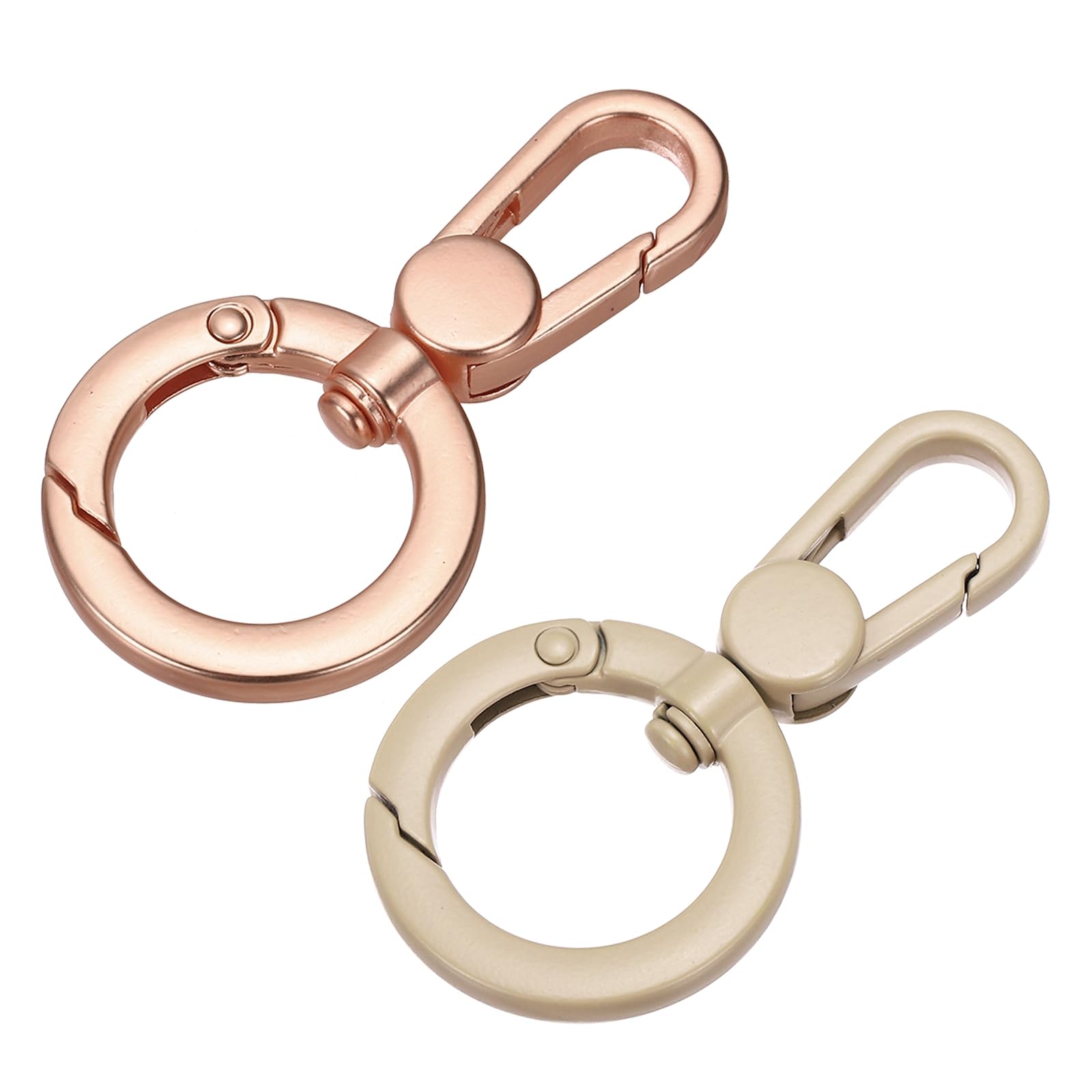 PATIKIL 2 Pcs Double Opening Snap Hooks Swivel Keychain Clasp Clips Metal Swivel Lobster Claw Clasp for Jewelry Making Crafts Backpack Bag Strap Phone Case