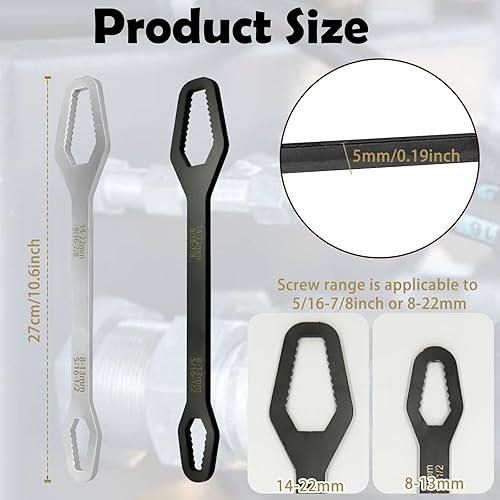 Miniatura 7 de HINGTAI 2 llaves Torx universales llave universal de 0315-0866in llave Torx universal llave autoapretable llave de trinquete ajustable herramienta