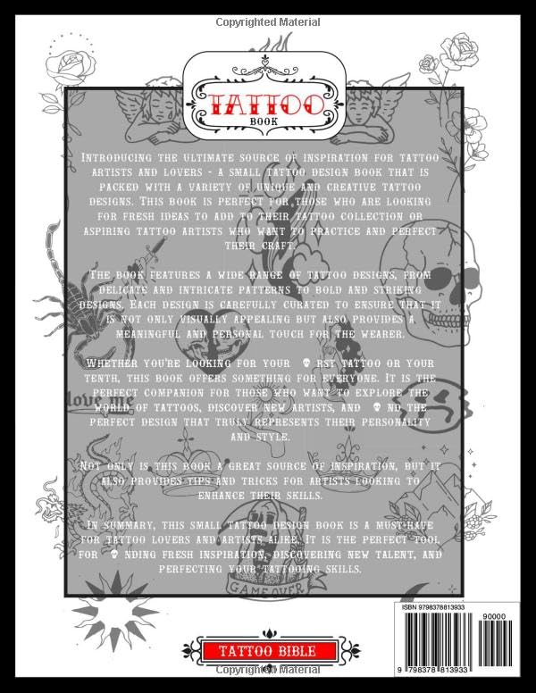 Miniatura 2 de Inked Masterpieces A Modern Tattoo Design Book with a Comprehensive Collection of Beautiful Small Tattoo Designs for Real Tattoo Artists,